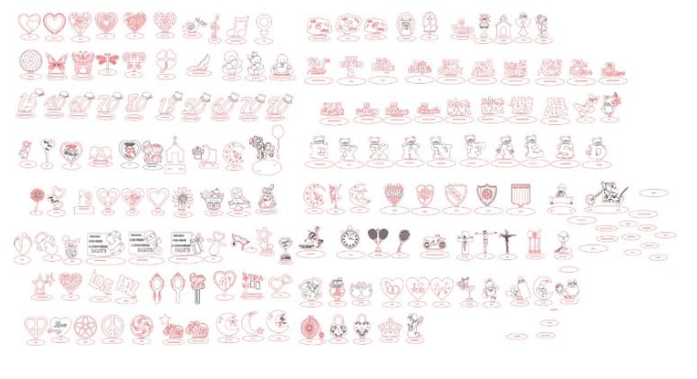 Diseños diversos para souvenirs