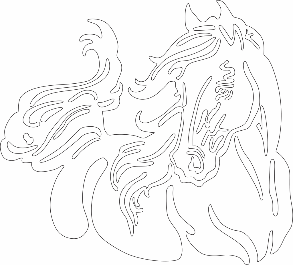 Caballo — vector para corte CNC