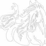 Caballo - Vector descarganle para corte CNC y grabado laser gratis | Stanser
