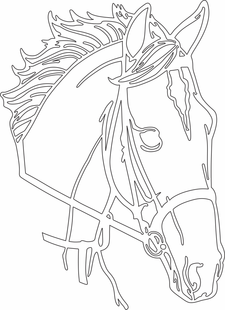 Cabeza de corcel — vector para corte CNC