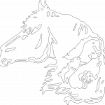 Perfil izquierdo de caballo - Vector descarganle para corte CNC y grabado laser gratis | Stanser