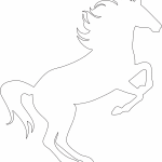 Silueta de caballo en dos patas - Vector descarganle para corte CNC y grabado laser gratis | Stanser
