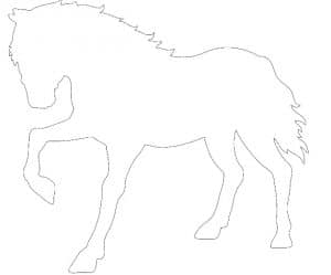 Caballo en silueta