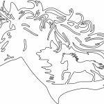Cabeza de caballo de perfil - Vector descarganle para corte CNC y grabado laser gratis | Stanser