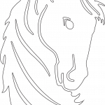Perfil de caballo con crin - Vector descarganle para corte CNC y grabado laser gratis | Stanser