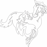 Par de caballos - Vector descarganle para corte CNC y grabado laser gratis | Stanser