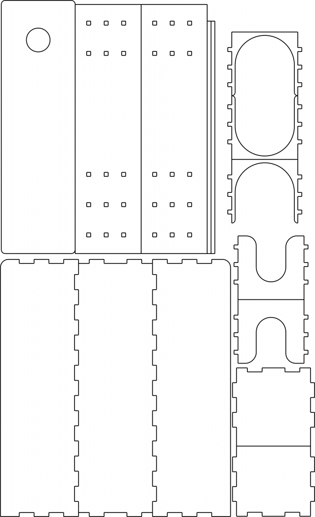 Caja rectangular (Tapa deslizable) — vector para corte CNC