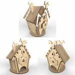 Casitas decorativas - Vector descarganle para corte CNC y grabado laser gratis | Stanser