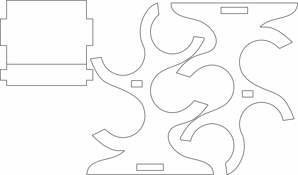 Cava para 4 vinos — vector para corte CNC