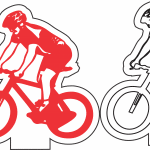 Ciclista - Vector descarganle para corte CNC y grabado laser gratis | Stanser