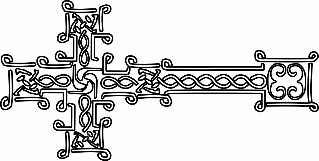Cruz barroca — vector para corte CNC