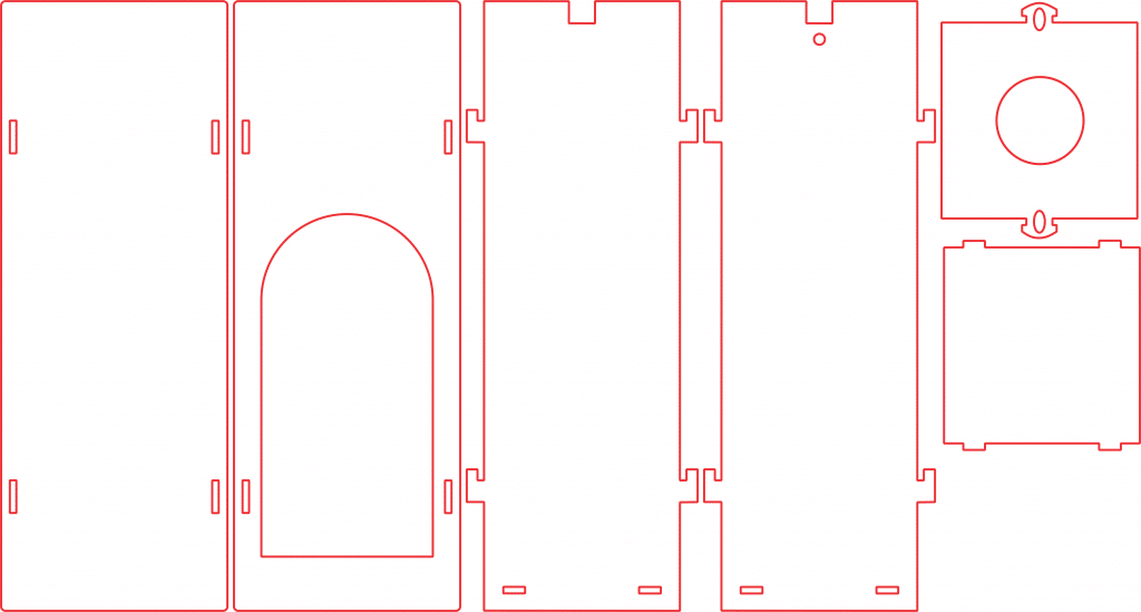 Caja para vino con ventana — vector para corte CNC
