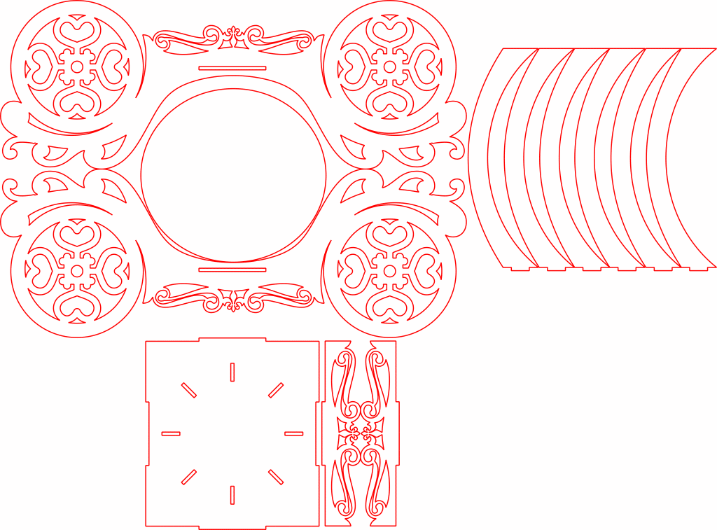 Carroza sencilla — vector para corte CNC