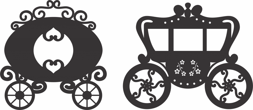 Diseños de carruajes — vector para corte CNC
