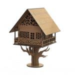 Casa del árbol - Vector descarganle para corte CNC y grabado laser gratis | Stanser