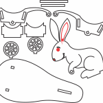 Conejo de Pascuas - Vector descarganle para corte CNC y grabado laser gratis | Stanser