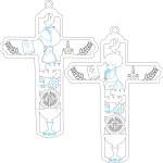 Cruz primera comunión - Vector SVG DXF para CNC Router y Laser CO2 - Descargable gratis | Stanser