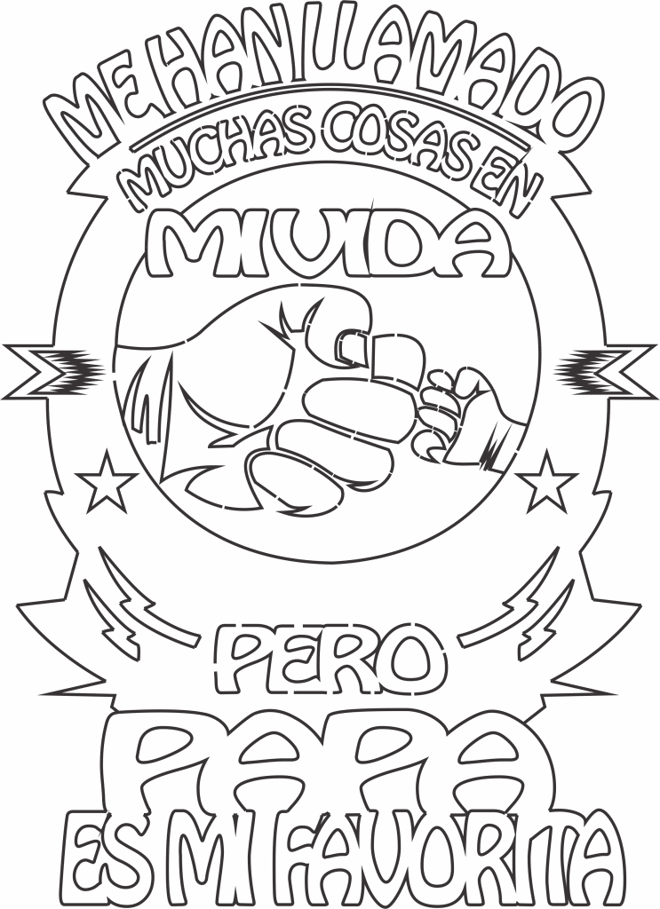 Regalo por el día del padre — vector para corte CNC