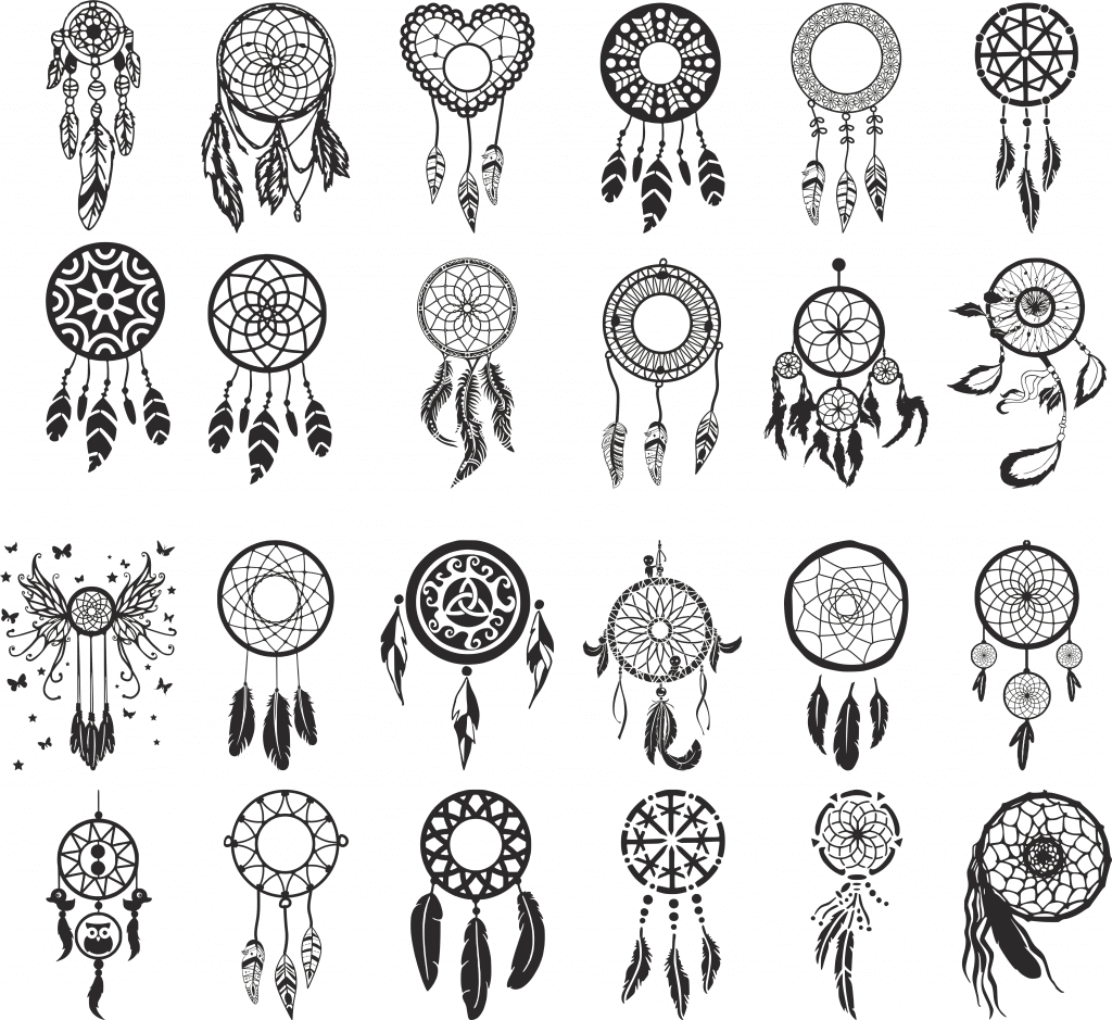 Atrapa sueños — vector para corte CNC