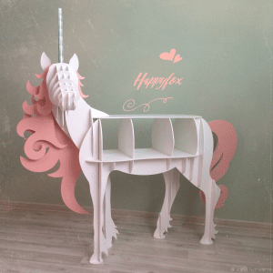 Estante con forma de unicornio