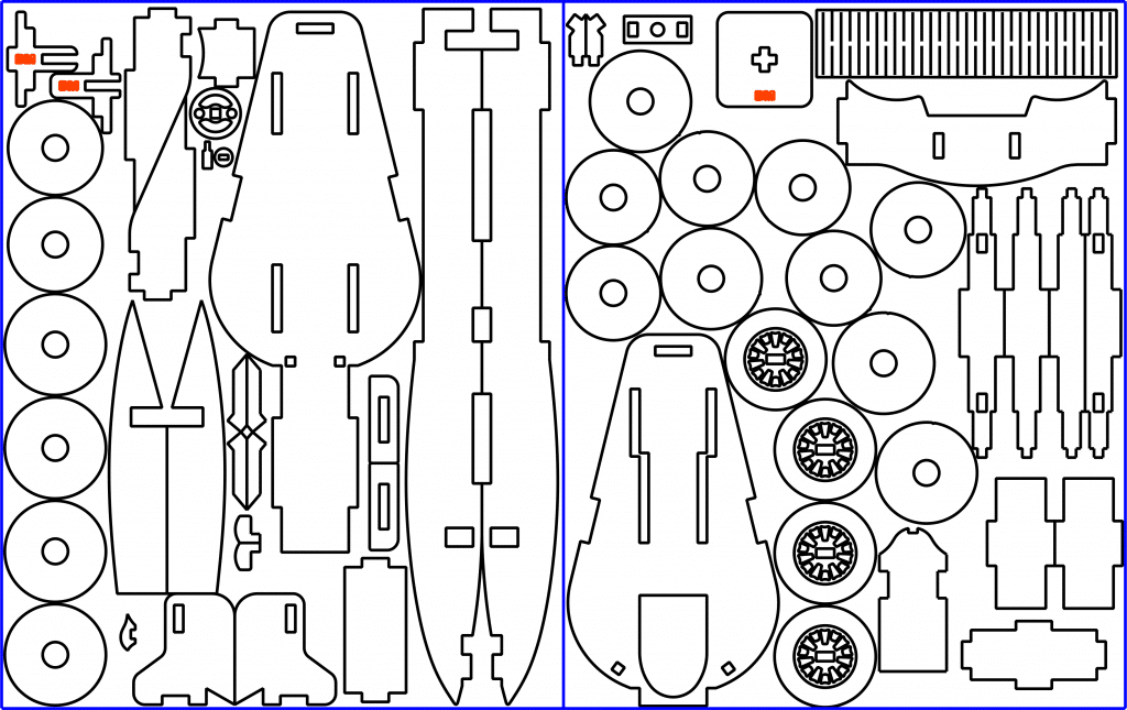 Auto Ferrari — vector para corte CNC
