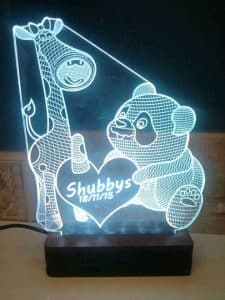 Lámpara led de oso con jirafa