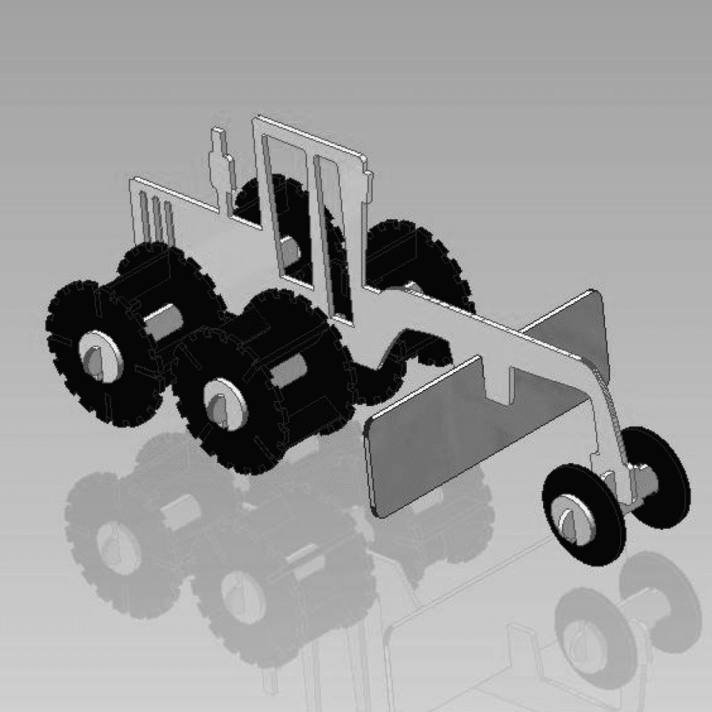 Máquina para aplanar camino — vector para corte CNC