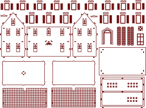 Edificio con ventanas rectangulares