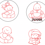 Llavero con imagen de bebé - Vector SVG DXF para CNC Router y Laser CO2 - Descargable gratis | Stanser