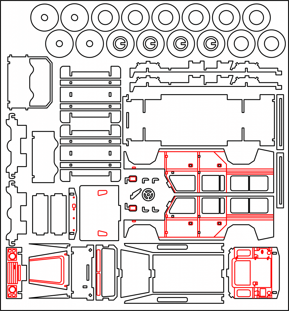 Vehículo Land Rover — vector para corte CNC