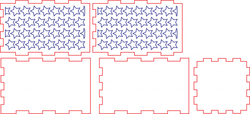 Lapicera de estrellas — vector para corte CNC