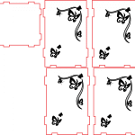 Caja para luz de mariposas - Vector SVG DXF para CNC Router y Laser CO2 - Descargable gratis | Stanser