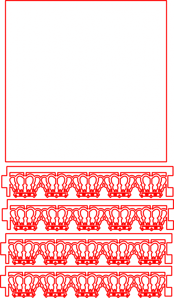 Charola de coronas — vector para corte CNC