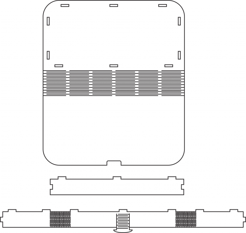 Caja-cartera — vector para corte CNC