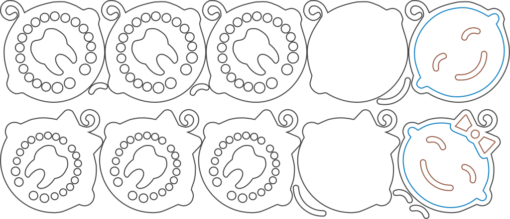 Portadientes (2 diseños) — vector para corte CNC