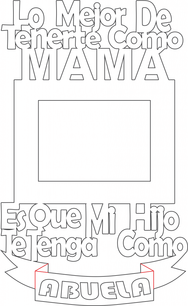 Portarretrato para Mamá — vector para corte CNC