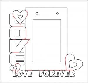 Portarretrato «Love forever»