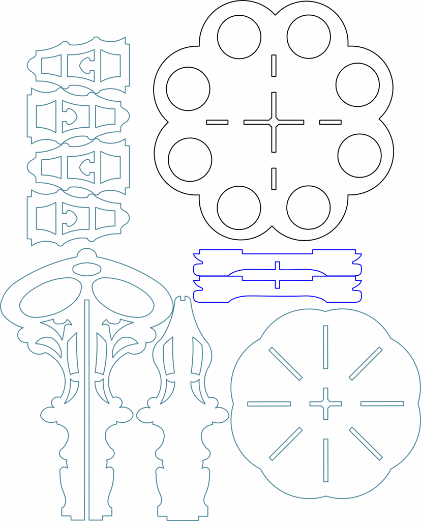Porta conos con dulces — vector para corte CNC