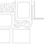 Portarretrato de corazones "Papá" - Vector descarganle para corte CNC y grabado laser gratis | Stanser