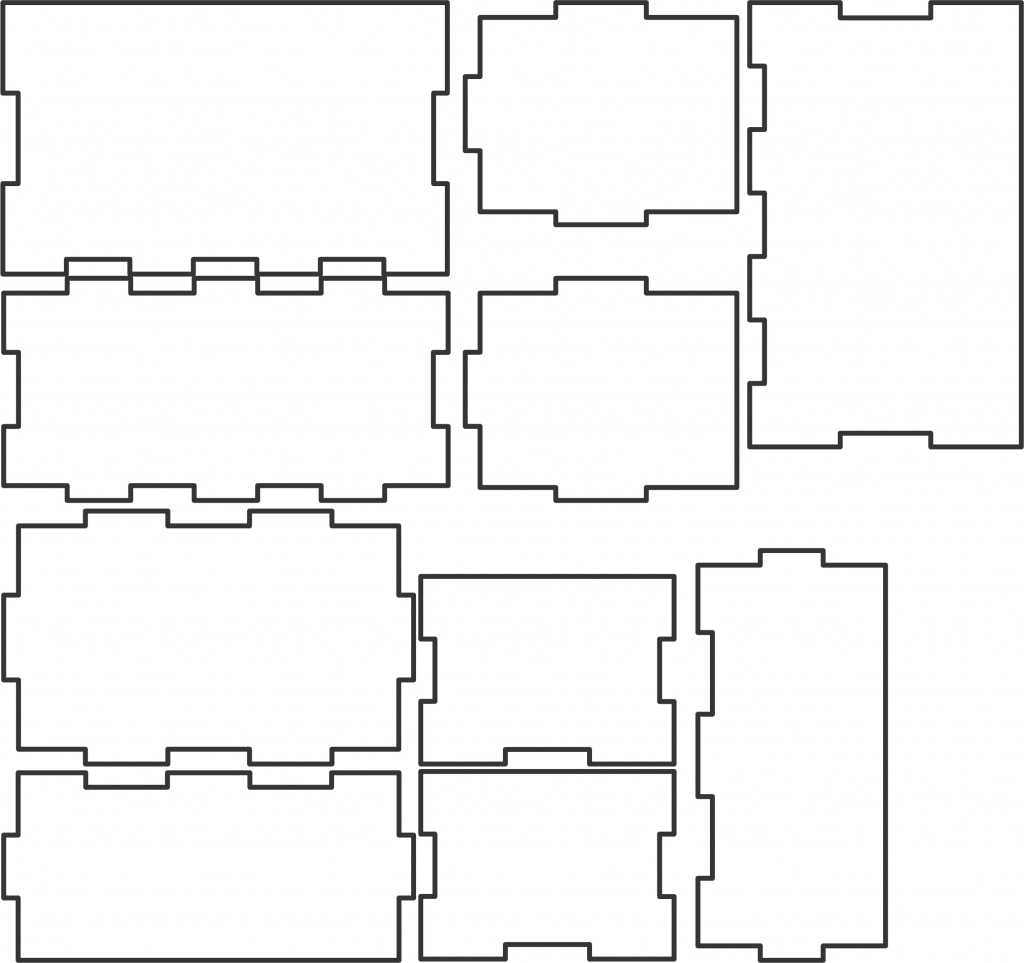 Caja rectángular — vector para corte CNC