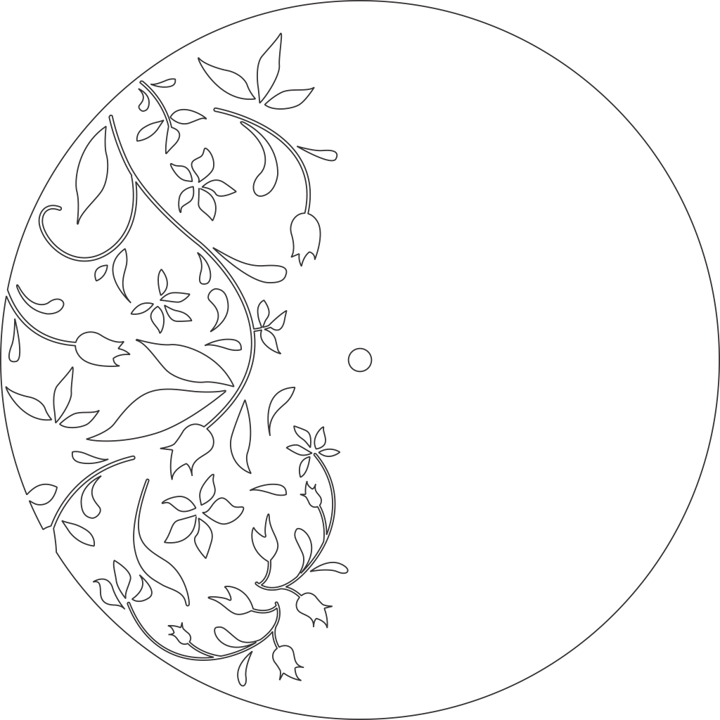 Reloj de flores — vector para corte CNC