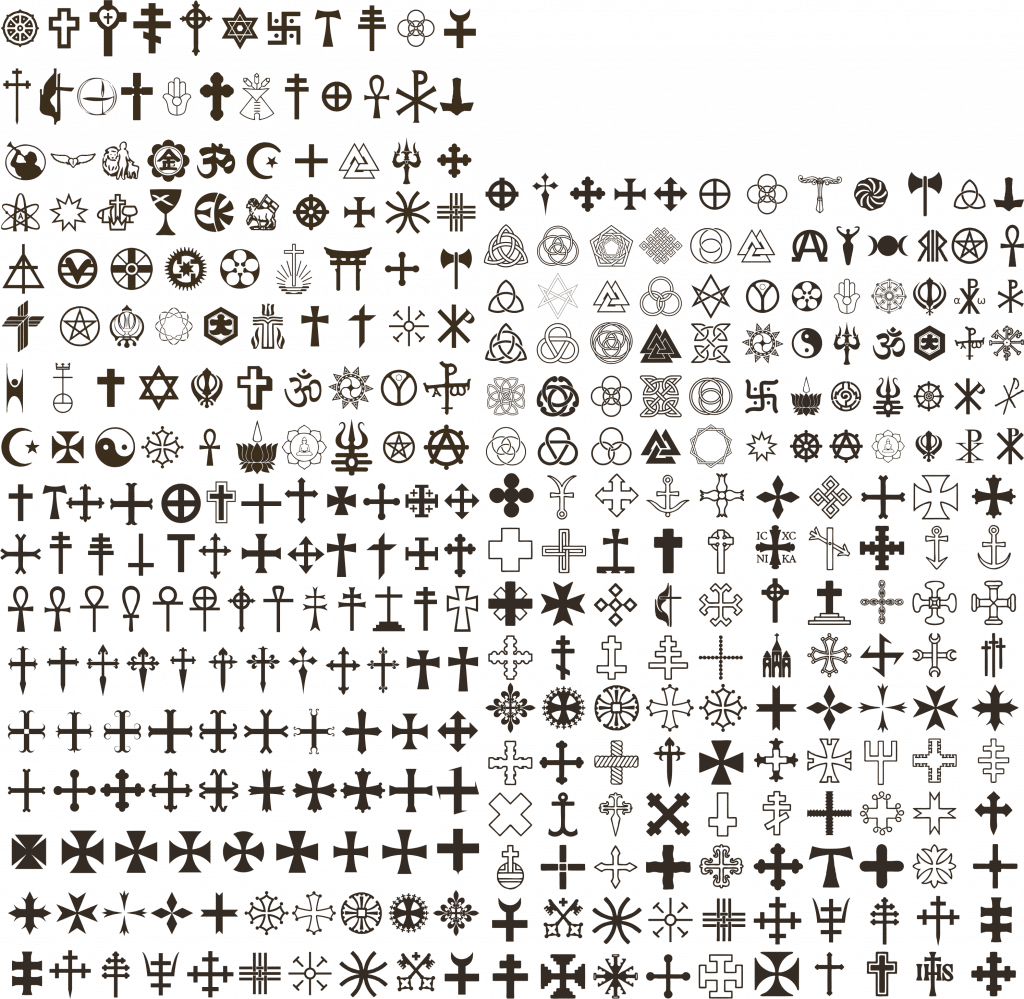 Variedad de símbolos relogiosos — vector para corte CNC