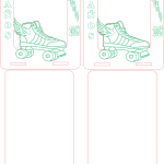 Marco patines - Vector descarganle para corte CNC y grabado laser gratis | Stanser