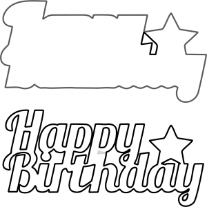 Texto «Happy Birthday»
