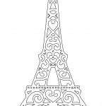 Torre Eiffel decorativa - Vector SVG DXF para CNC Router y Laser CO2 - Descargable gratis | Stanser
