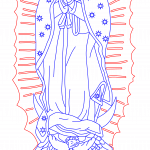 Virgen de Guadalupe - Vector SVG DXF para CNC Router y Laser CO2 - Descargable gratis | Stanser