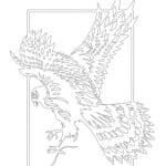 Águila bidimensional - Vector descarganle para corte CNC y grabado laser gratis | Stanser
