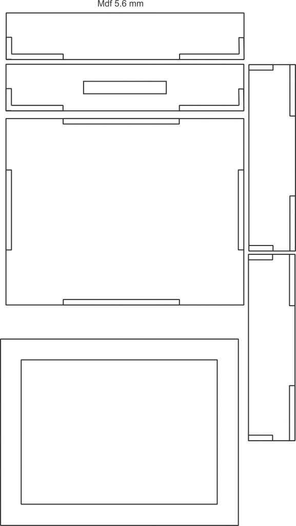 Alcancía cuadrada — vector para corte CNC