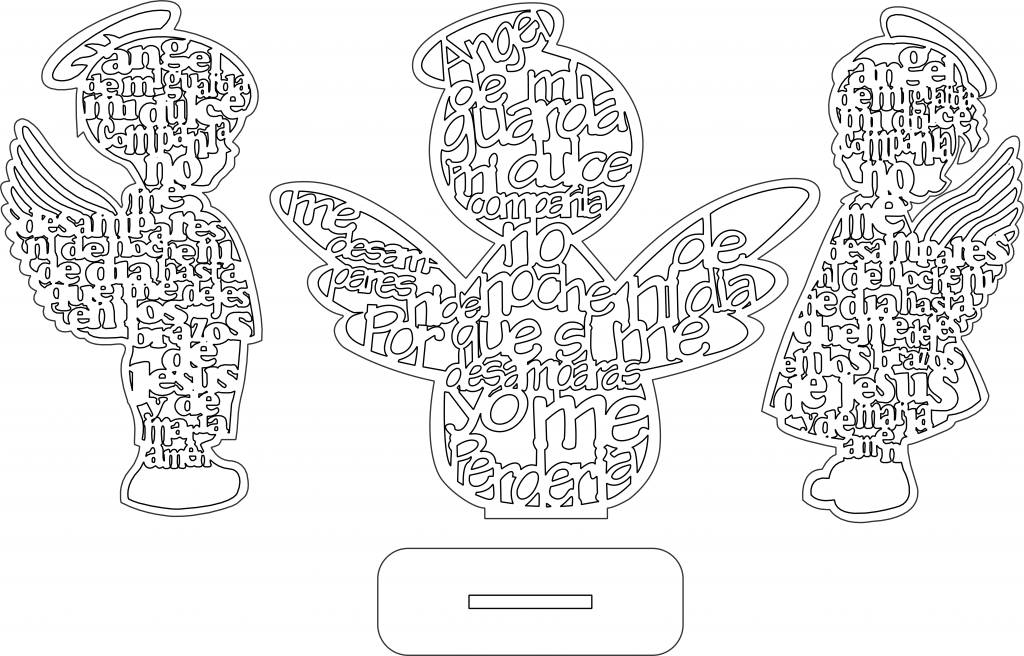Angelitos — vector para corte CNC