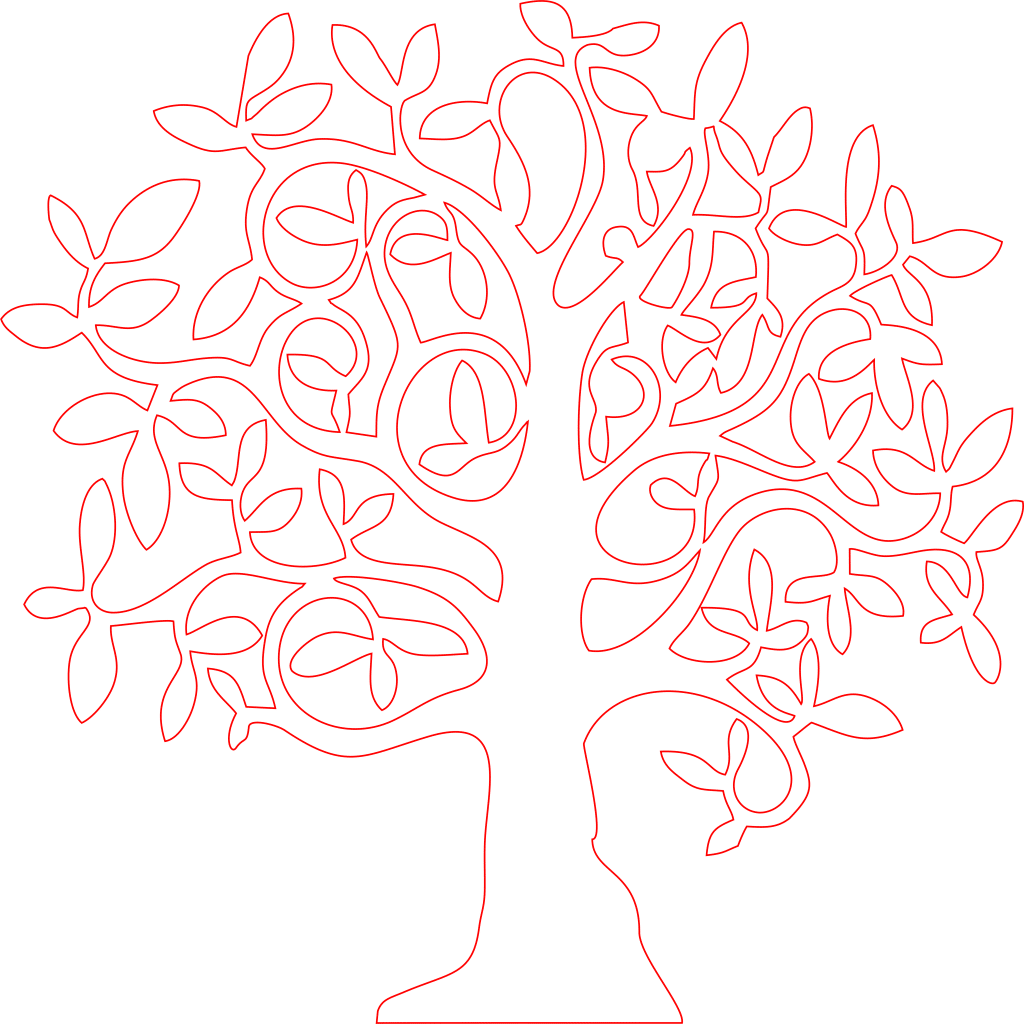 Silueta de árbol — vector para corte CNC